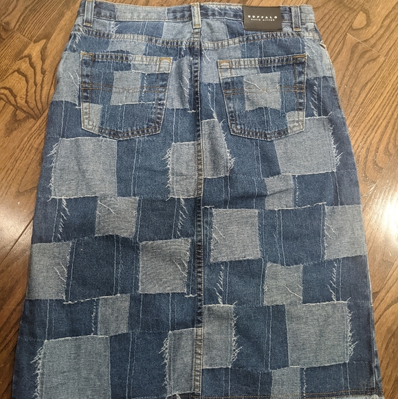 Buffalo by David Bitton Patch Denim Pencil Skirt - Picture 2 of 8